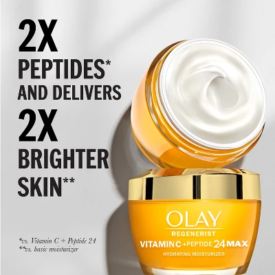 Olay Regenerist Vitamin C + Peptide 24 MAX Face Moisturizer - 1.7oz 4 Olay Regenerist Vitamin C + Peptide 24 MAX Face Moisturizer - 1.7oz - Image 2
