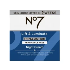 No7 Lift & Luminate Triple Action Fragrance Free Night Cream - 1.69 Fl Oz -Serene Skin GUEST 119df4ed 7124 4d62 85a1 171ef26f51c1