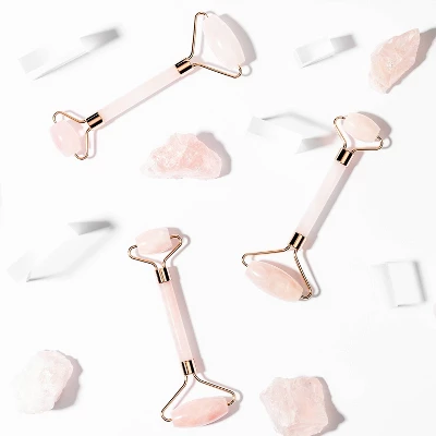 Zoe Ayla Luxurious Rose Quartz Facial Roller - 1ct 4 Zoe Ayla Luxurious Rose Quartz Facial Roller - 1ct - Image 2