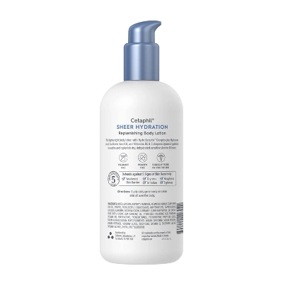 Cetaphil Sheer Hydration Replenishing Body Lotion Unscented - 16 Fl Oz 6 Cetaphil Sheer Hydration Replenishing Body Lotion Unscented - 16 Fl Oz - Image 4