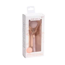 Zoe Ayla Contour Facial Roller Rose Quartz - 1ct