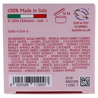 L'Erbolario Tra I Ciliegi Shower Gel - Body Wash - 8.4 Oz 7 L'Erbolario Tra I Ciliegi Shower Gel - Body Wash - 8.4 Oz - Image 5