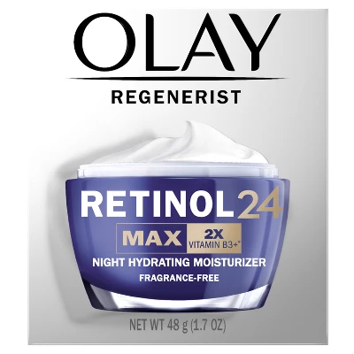 Olay Retinol 24 Max Night Face Moisturizer For Dull Skin Fragrance-Free - 1.7oz 9 Olay Retinol 24 Max Night Face Moisturizer For Dull Skin Fragrance-Free - 1.7oz - Image 7