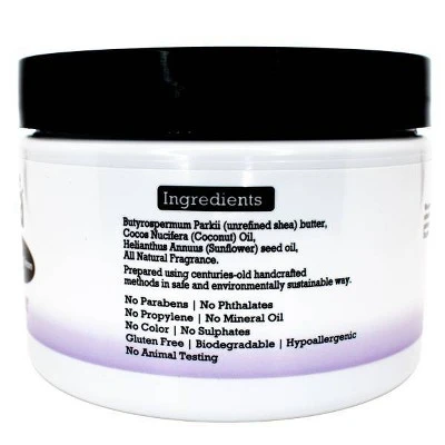 True Shea Natural Ultra Whipped Shea Butter - Lavender - 8oz 3 True Shea Natural Ultra Whipped Shea Butter - Lavender - 8oz