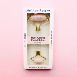 Mei Apothecary Rose Quartz Facial Roller Beauty Tool - 1ct