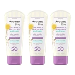 Aveeno Baby Continuous Protection Sensitive - Zinc Oxide With Broad Spectrum Skin Lotion Sunscreen - SPF 50 - 3 Fl Oz -Serene Skin GUEST bdfea1de 4aa0 45e0 ad24 4735faf257e4