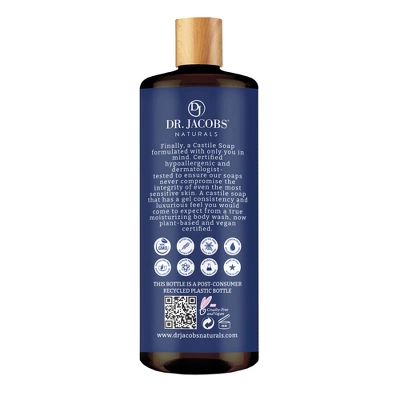 Dr Jacobs Naturals Rich Castile Peppermint Body Wash Hypoallergenic Vegan Sulfate-Free Paraben-Free Dermatologist Recommended 32oz - Peppermint 4 Dr Jacobs Naturals Rich Castile Peppermint Body Wash Hypoallergenic Vegan Sulfate-Free Paraben-Free Dermatologist Recommended 32oz - Peppermint - Image 2