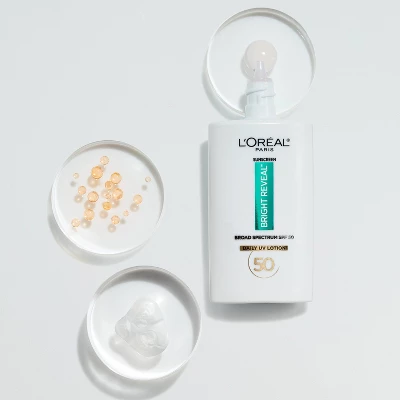 L’Oréal Paris L'Oreal Paris Bright Reveal Broad Spectrum Daily UV Lotion - SPF 50 - 1.7 Floz 8 L’Oréal Paris L'Oreal Paris Bright Reveal Broad Spectrum Daily UV Lotion - SPF 50 - 1.7 Floz - Image 6