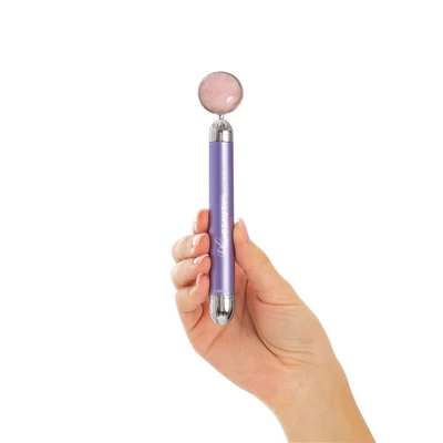 Plum Beauty Rose Quartz Vibrating Facial Massager - 1ct 3 Plum Beauty Rose Quartz Vibrating Facial Massager - 1ct