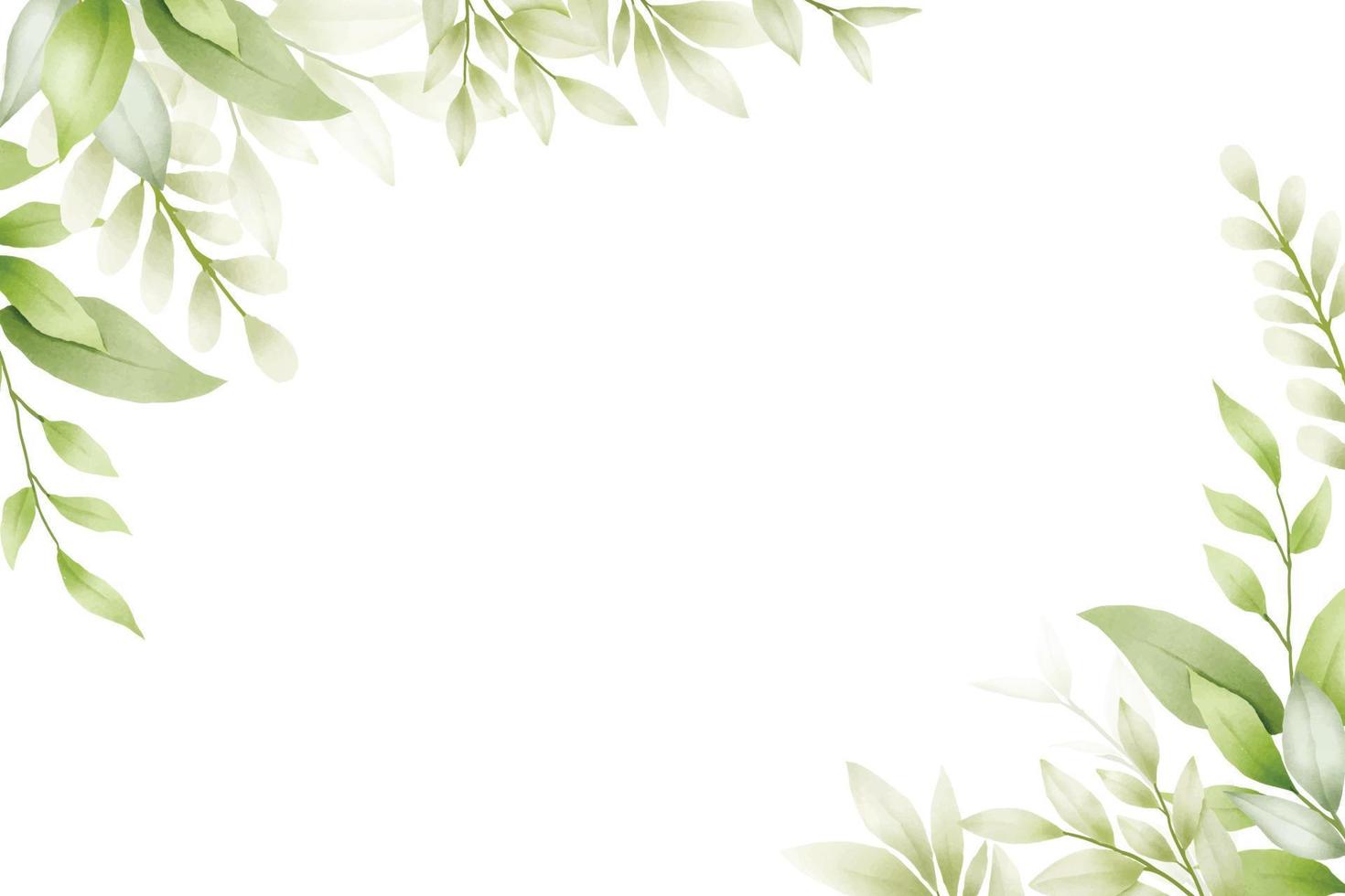 Serene Skin -Serene Skin beautiful green leaf background watercolor vector